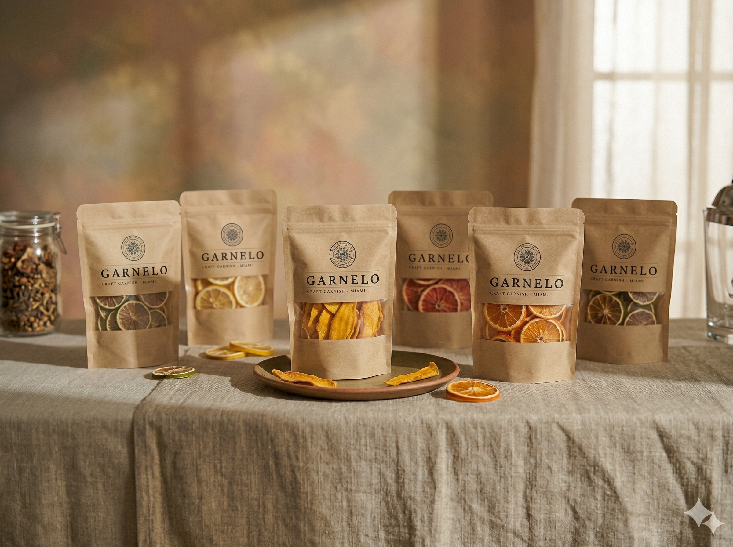 Garnelo dried fruit garnishes